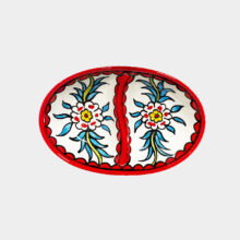 two sides snakc plate in red-c