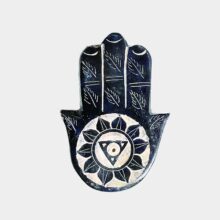 hamsa hand incense holder-blue hand-a