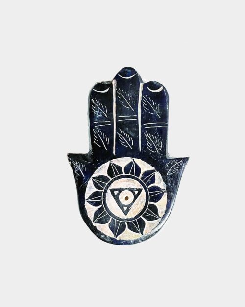 Soapstone Hamsa Hand Incense Holders Set of Seven