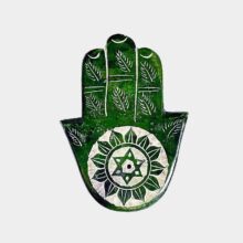 hamsa hand incense holder-green hand2-a