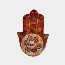 hamsa hand incense holder-red hand-a