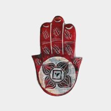 hamsa hand incense holder-red hand2-a