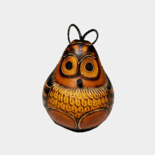 Peruvian ornament owl large-orange-a