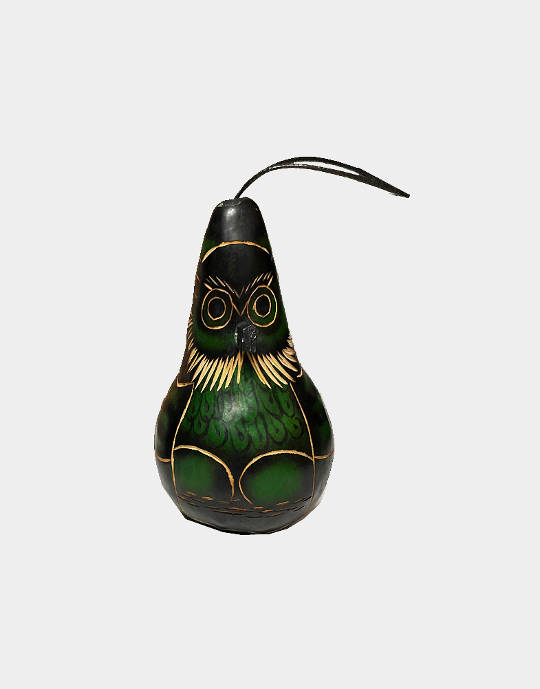 Peruvian ornament owl small-green