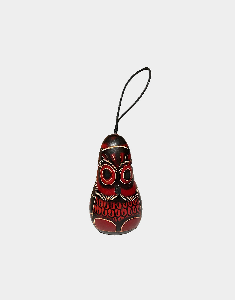 Peruvian ornament owl small-red