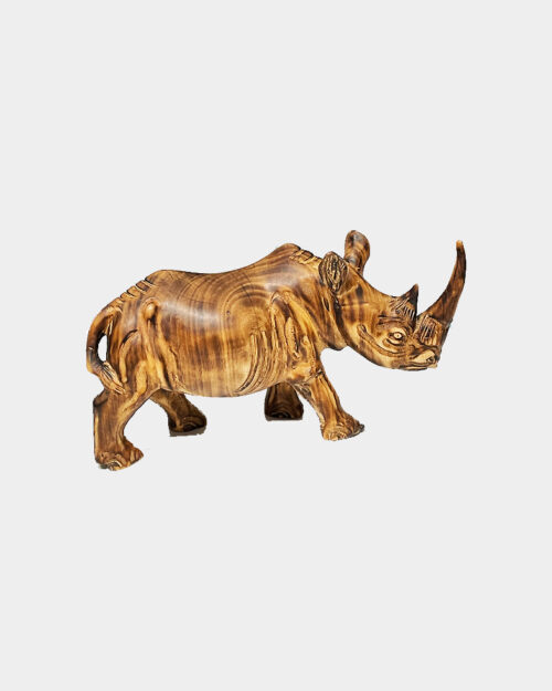 Wooden Rhino Sculpture from Kenya, Africa