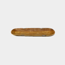 olive wood elliptical snack tray-small-b