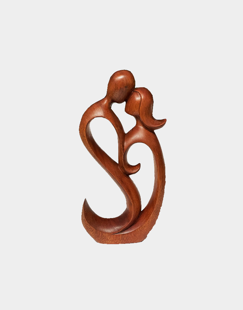suar wood romantic sculpture-a