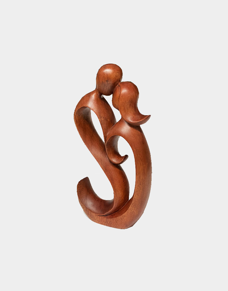 suar wood romantic sculpture-b