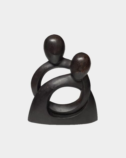 Suar Wood Sculpture of Hugging Couple